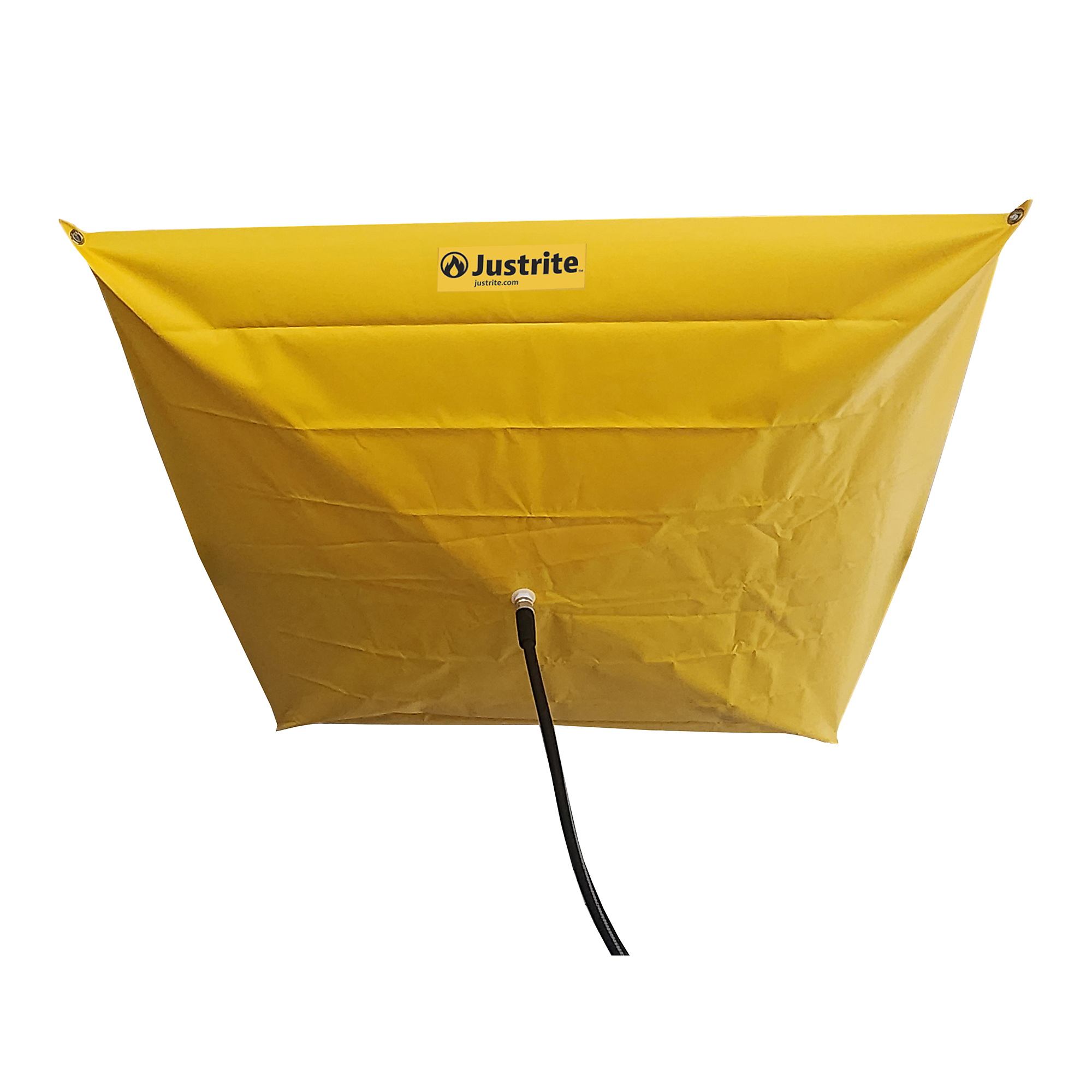 Justrite Ceiling Leak Diverter — 7ft. x 7ft., PVC-Coated, Puncture-Resistant, Yellow, Model# 28304
